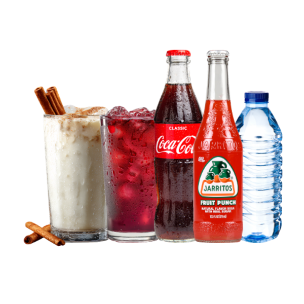 Horchata, agua de jamaica, Mexican sodas and bottled water